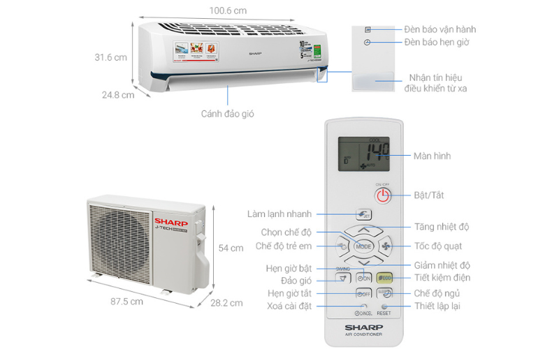 may-lanh-dieu-hoa-sharp-inverter-1hp-model-ahx9xew
