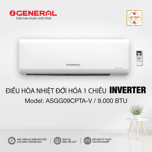 Máy lạnh GENERAL Model ASGG09CPTA-V một chiều inverter 9.000BTU